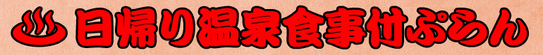 日帰り温泉食事付プラン